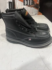 Thorogood American Heritage Midnight 6" 814-6206 Black Moc Toe Work Boots 9.5W