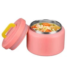  8oz Soup Thermo Wide Mouth Vacuum Insulated Thermo Food Jar, Leak Proof Pink
