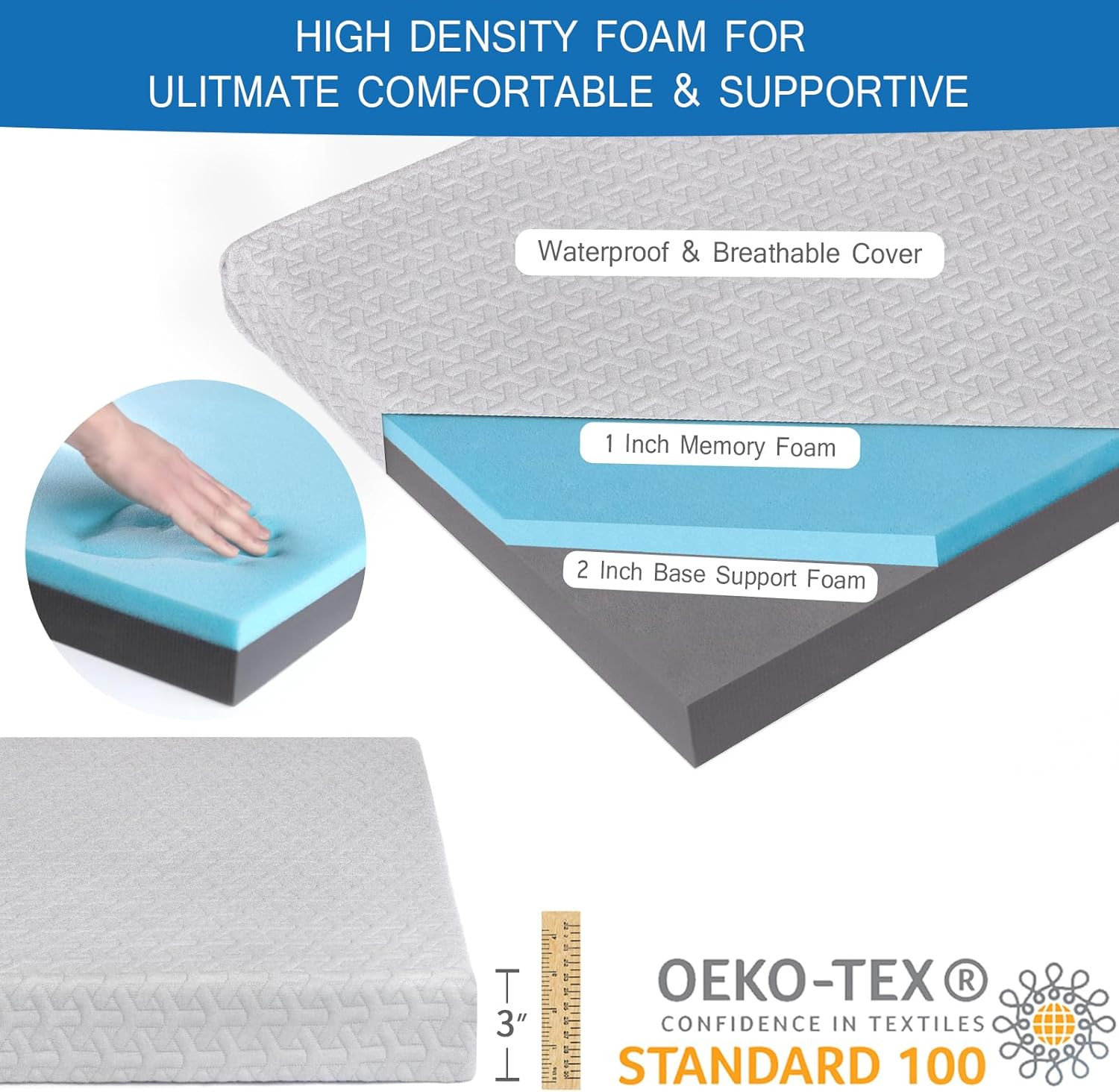 Materasso da Campeggio in Memory Foam 3 Pollici foto 4
