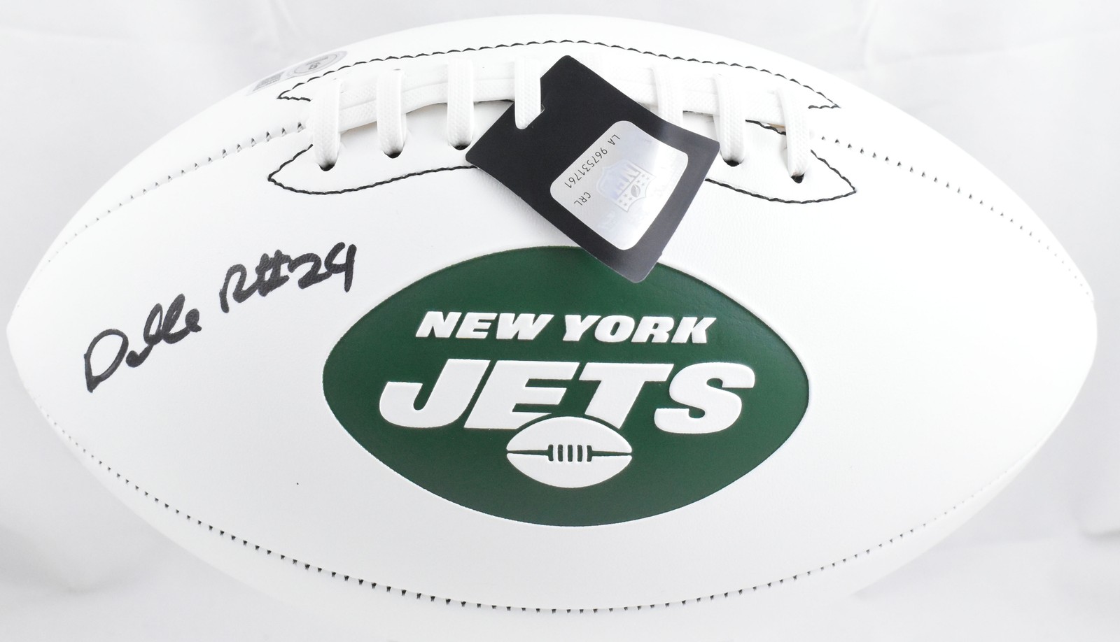 Darrelle Revis Autographed Signed New York Jets Logo Football - Beckett W Hologram 
