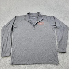 McAlisters Deli 1/4 Zip Sweatshirt Mens Large Embroidery Pullover Employee