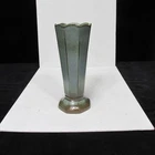Vintage 1960s Frankoma Pottery 38 Vase Prairie Green Glaze Octagon 6.75" EUC