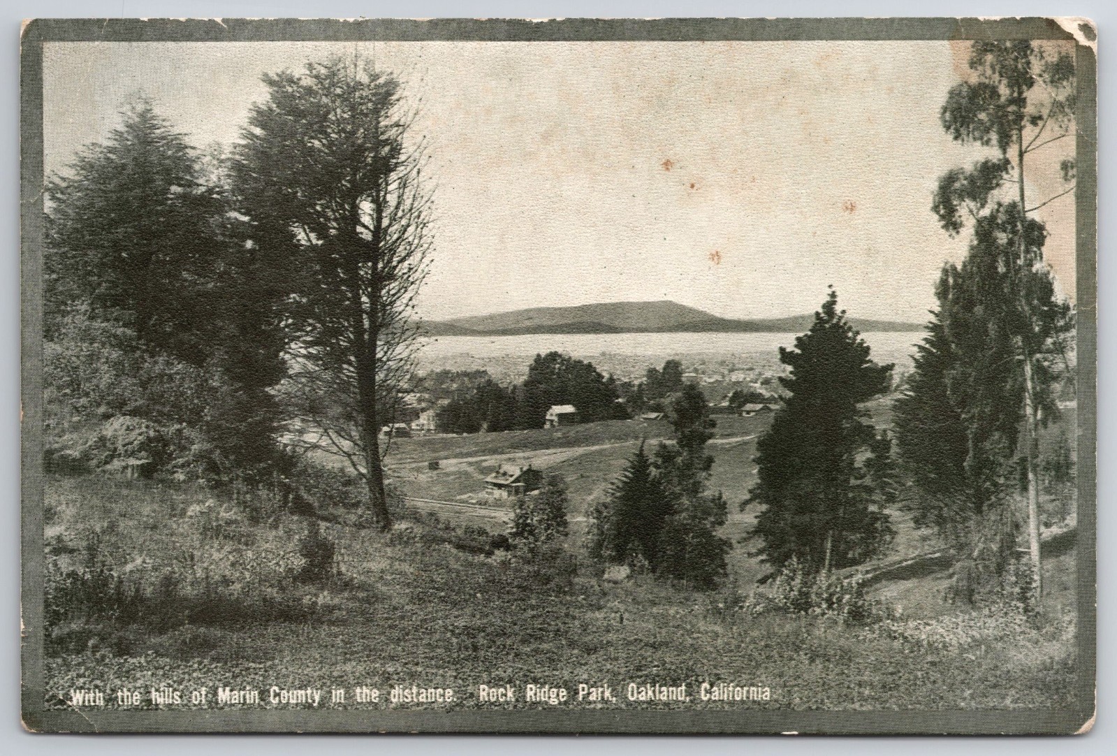 LAYMANCE REAL ESTATE Advertisement Rock Ridge Park Oakland CA 1900's postcard