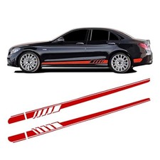 Racing Stripes Side Body Decals, 7.38ft Personalized Sports Side 2 PCS Red
