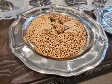 LARGE Sterling Platter, Shmurah Matzah Tray, .925 Silver. Rare 1950. Pesach