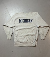 Vintage 90s Champion Reverse Weave Michigan Wolverines Sweatshirt XL Made in USA