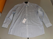 NWT's Roundtree Yorke Gold Label Full Fit Oxford White Blue 17 35 Dress Shirt