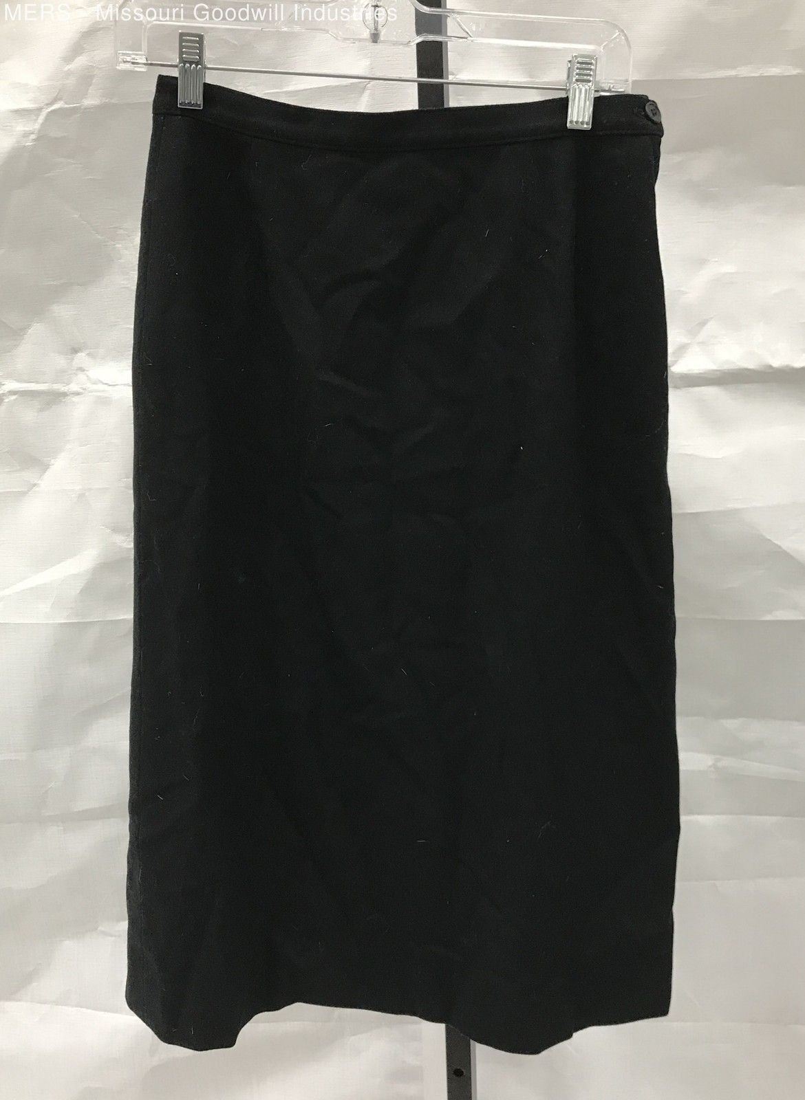 Pendleton Womens Skirt Black Solid 100 Percent Vi… - image 1