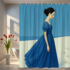 Chic Blue Shower Curtain for Stylish Bathroom Decor