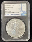 NGC MS70 2024 US American Silver Eagle One Dollar Coin S$1-004