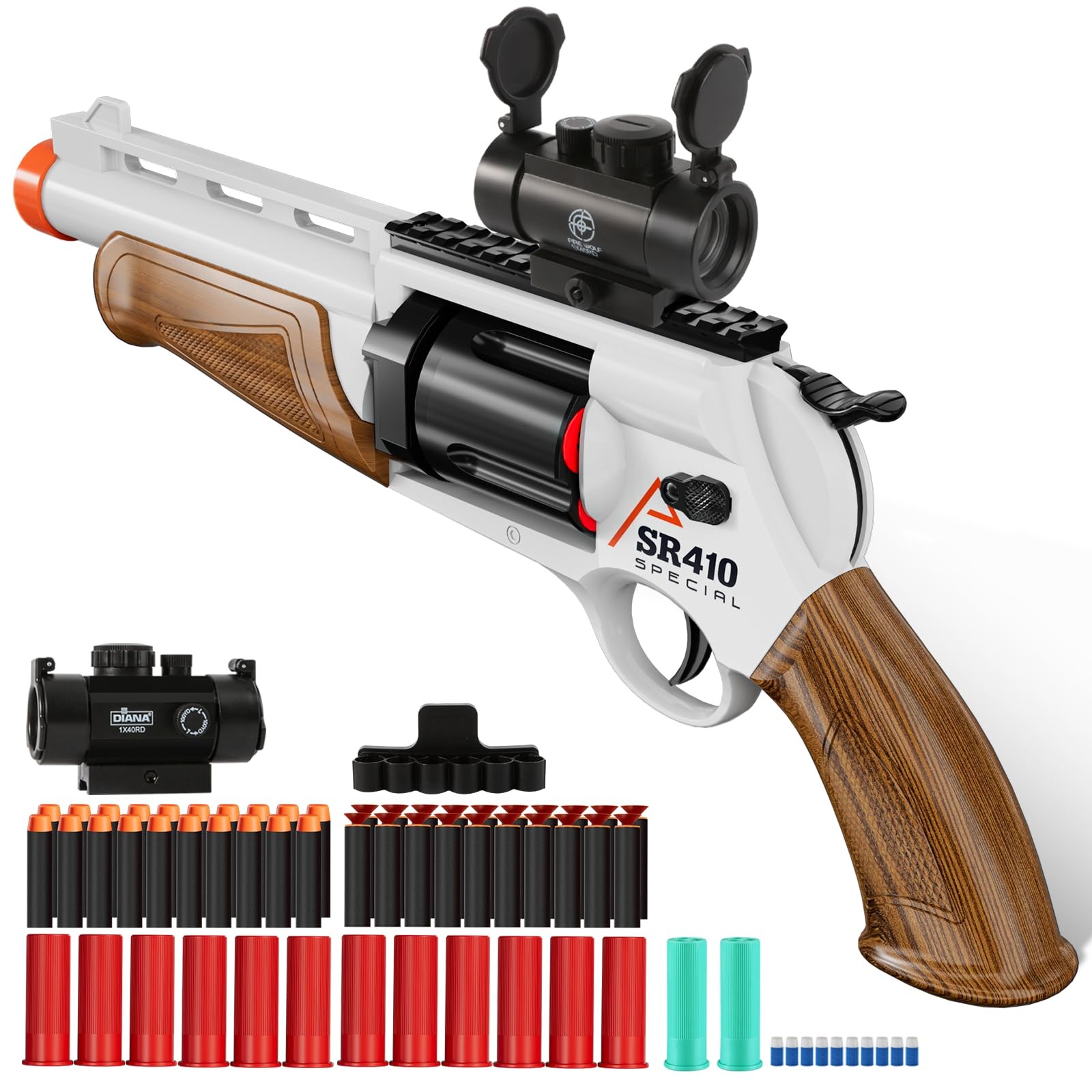 Toy Guns for Boys,Enhanced Revolver Foam Blaster, Shotgun Ch
