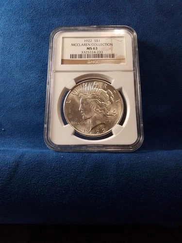 1922p NGC CERTIFIED MS63 Peace Silver Dollar #3325224-233