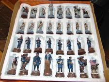 32 pz vintage Pezzi Scacchi Guerra Civile Americana Figure Soldatini Quercia Ent. #2116h 2001