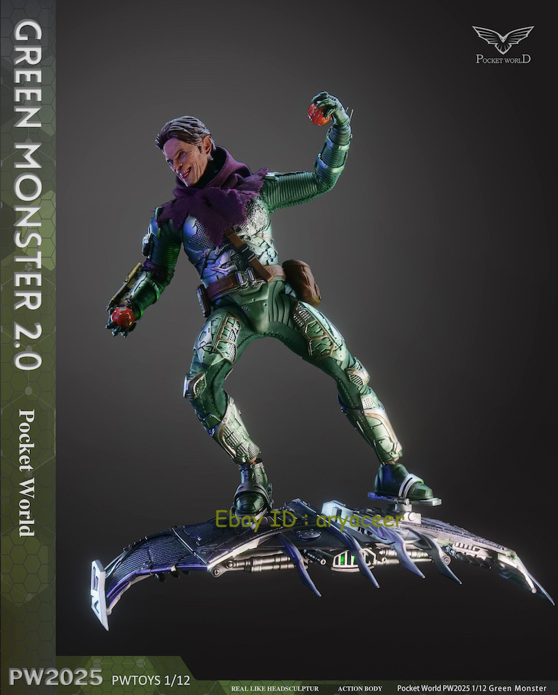 PWTOYS Pocket World PW2025 Green Goblin 2.0 Ver 1/12 Action Figure