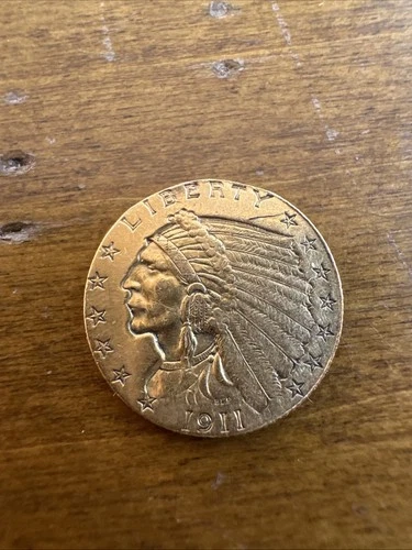 1911 Indian Head 2.5 dollar Eagle - 90% Gold