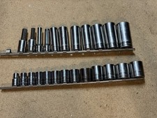Snap On 12 Shallow And Deep Socket Set 12 Point 38 - 1-14