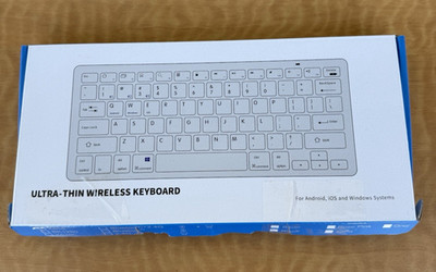 HXMJ E69 Bluetooth Wireless Keyboard Yellow Large Print Rechargeable New OB