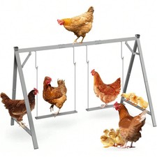 Chicken Perch With Swing Roosting Bars  Activity Toy for Poultry Coop