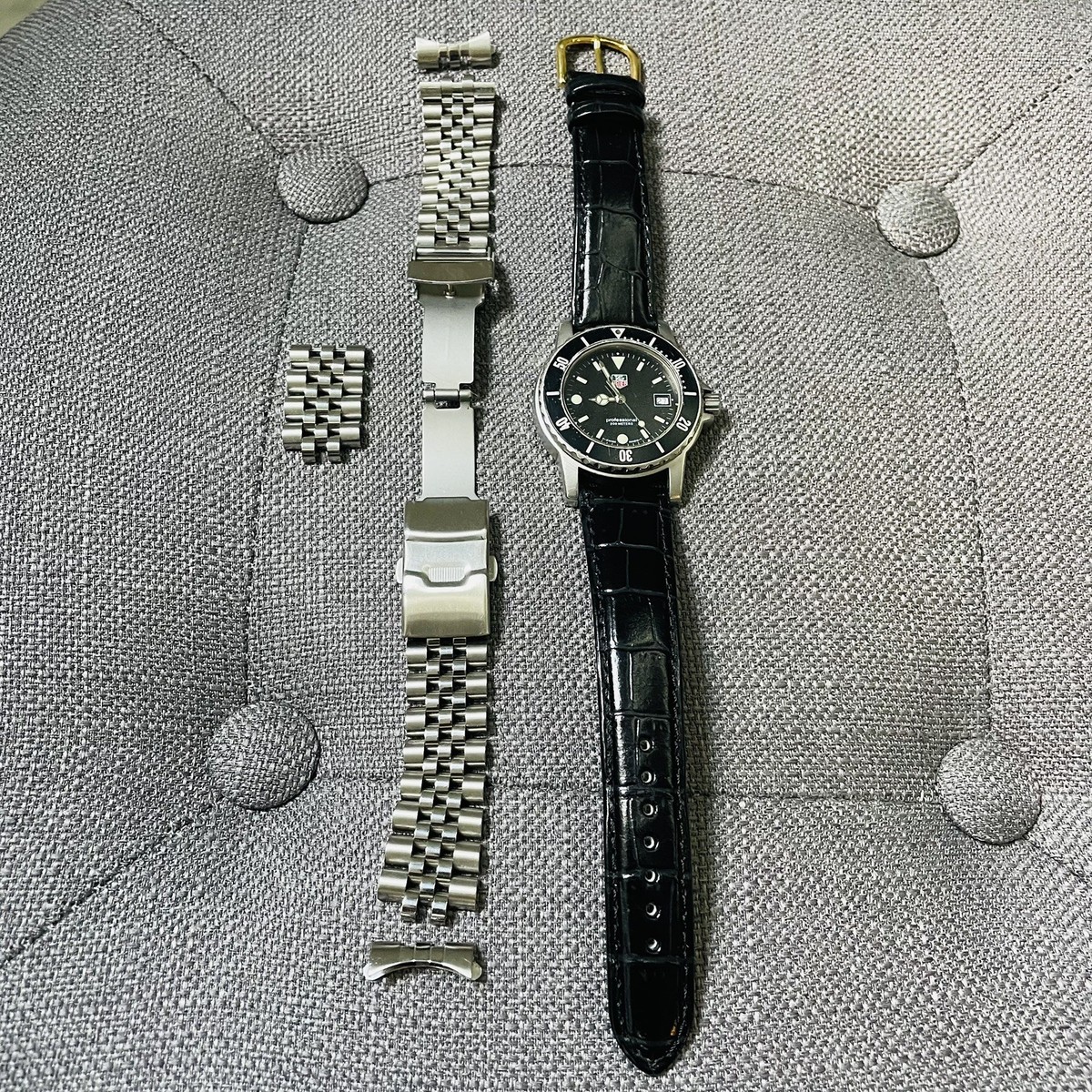 Tag Heuer 37mm Men\'s 1500 Series Black Dial Swiss SS Watch! Ref: WD1210-G-20! TAG Heuer Professional WD1210-D0 Stainless steel Black 1980  main image 2