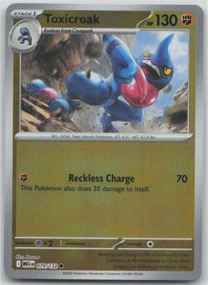 Toxicroak 079/132 Reverse Holo MEG NM English