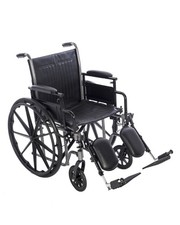 Lightweight Manual Wheelchairs for Adults - 20 Foldable Transport Wheelchair,