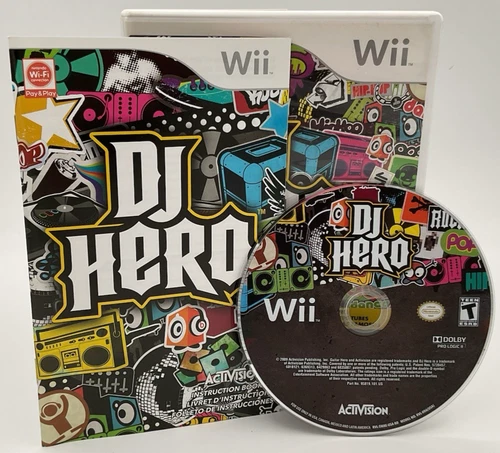 NINTENDO Wii DJ Hero 2009 TESTED COMPLETE Fast Free Shipping!