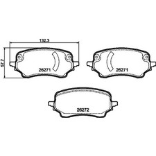 Hella Bremsbeläge vorne für Ford Puma