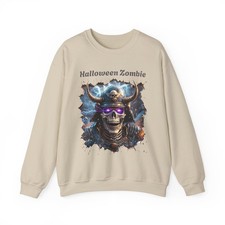 Halloween Zombie Skeleton Crewneck Sweatshirt Unisex Fall Fashion 6 Colors