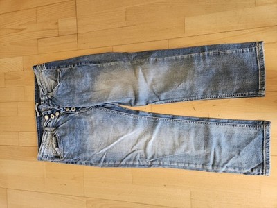 Place Du Jour 7/8 Regular Jeans, Damen, Gr. 38, M, Blau, Baumwolle