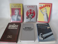 Vintage Robot Books Lot 6 Here Come Robots Android Design HC PB Milton Knight