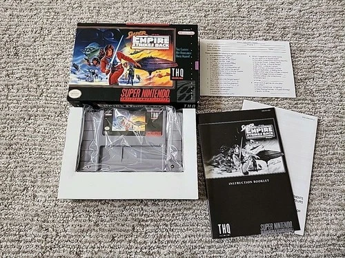 New ListingSuper Star Wars The Empire Strikes Back  SNES Super Nintendo Complete CIB W Reg