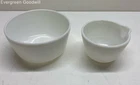 2pc VTG Hamilton Beach Pyrex Milk Glass Mixing Bowl Lot