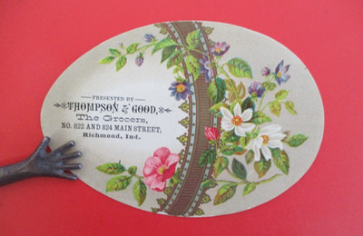 Richmond IN Victorian Easter Egg Trade Card, Thompson & Good Grocers