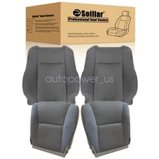 For 2011-2012 Toyota Tacoma Driver & Passenger Bottom & Top Cloth Seat Cover