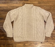 Vintage 40 s 50 s Hand Made Wool Fisherman s Sailing Sweater Heavy Knit Italy