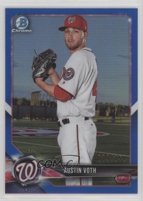 2018 Bowman Chrome Prospects Blue Refractor 79/150 Austin Voth #BCP74 1lj1