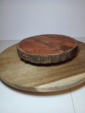 AVA Premium Quality Wood Live Edge Decorative Riser