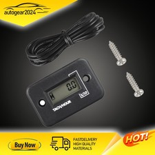 Waterproof Digital Tachometer Tach Hour Meter Gauge Lcd For 2 Stroke Gas Engine