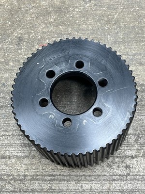 Pulley, Blower, 8mm GT, anodized, for 3'' wide belt, 2'' register hole, 57 tooth