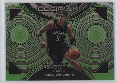 2022 Obsidian Electric Etch Green Flood 13/25 Paolo Banchero #19 Rookie RC 06v0