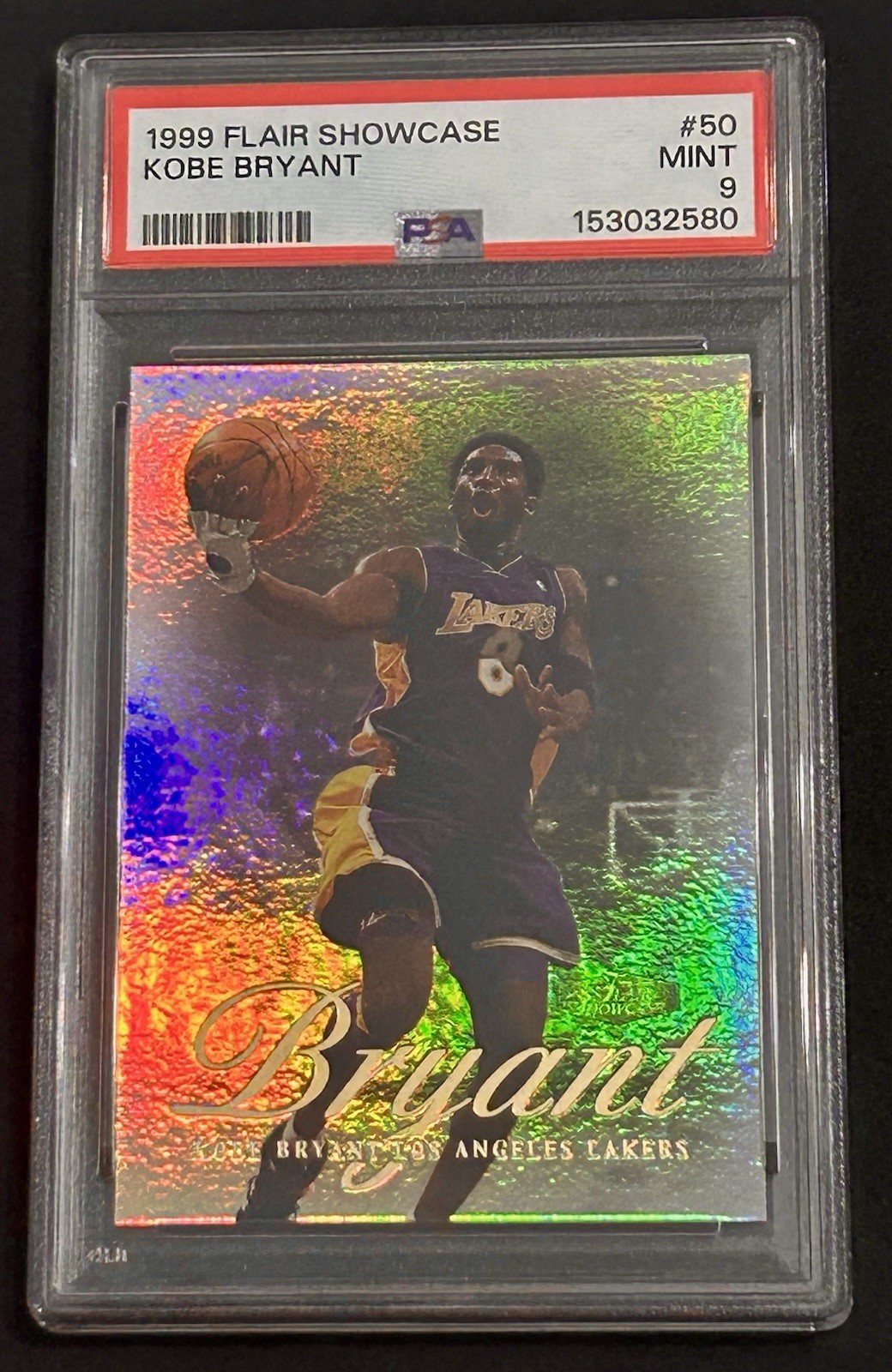 1999 Flair Showcase Kobe Bryant #50! PSA 9 Mint! Lakers GOAT! 🐐 view 1
