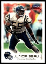 Junior Seau 1999 Fleer Focus #22 Chargers NFL READ FREE SHIPPING AutographDen