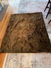 Restoration Hardware mink faux fur throw
