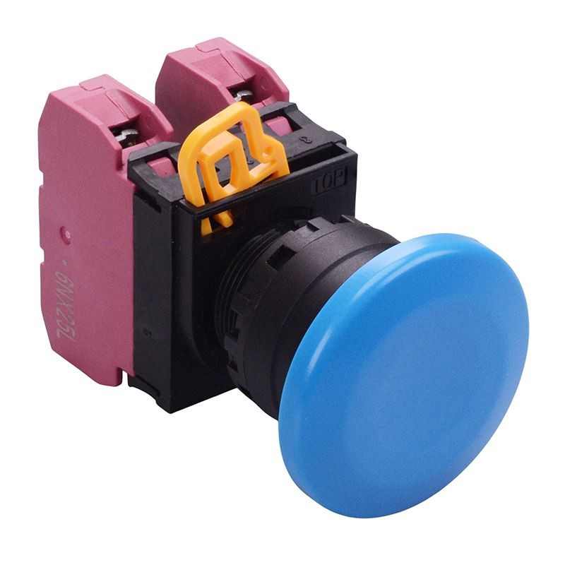 IDEC Blue 22mm Mushroom Maintained Push Button Switch 2NC IP65 YW1B-A4E02S