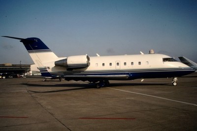 Dia N721RW Bombardier Challenger CL-604 1993 Flugzeug 35mm gerahmt OP-N11-69