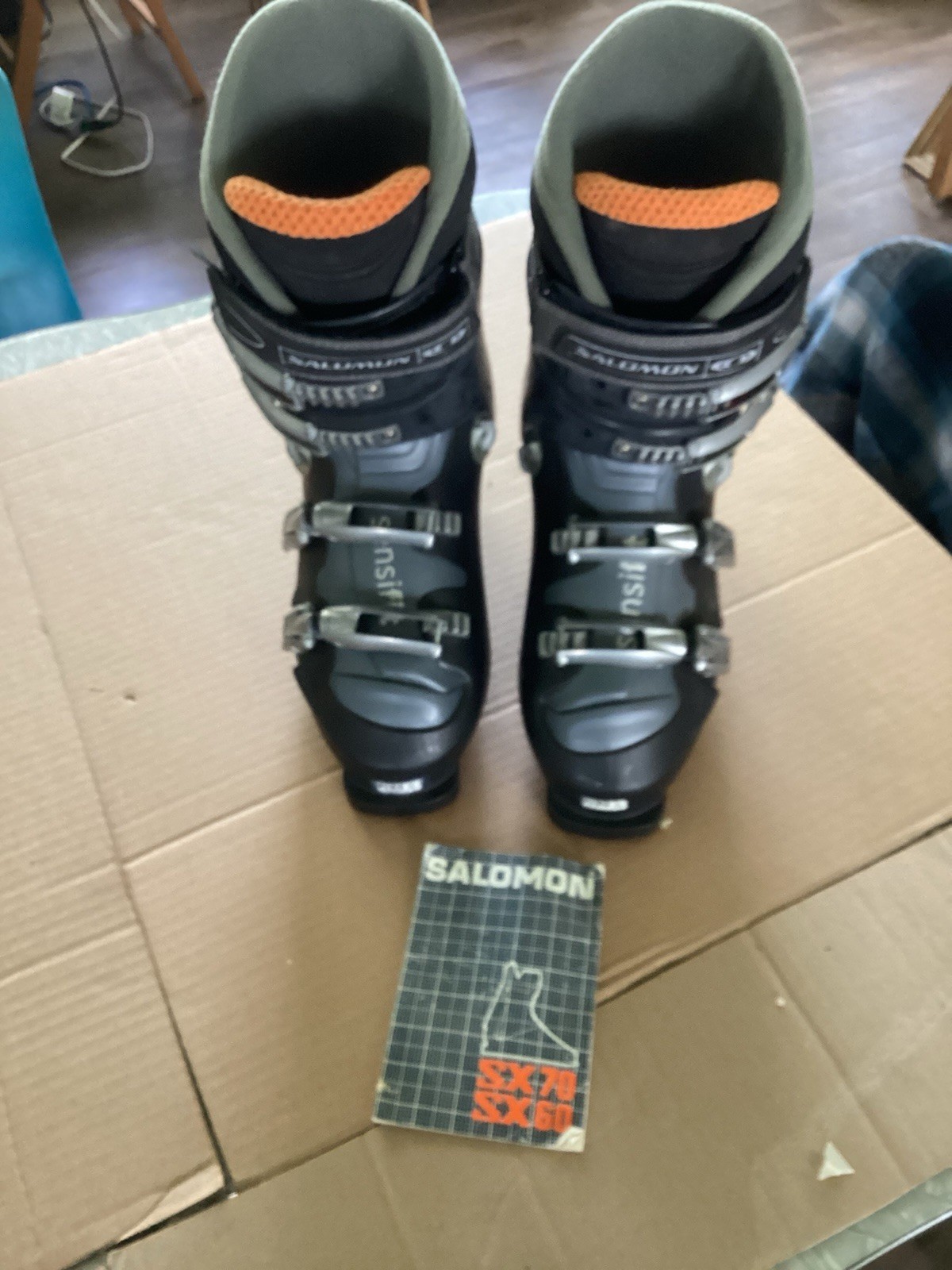 Scarponi da sci Salomon9.0 Evolution da uomo taglia US 10 Flex 70 80 nero e nero tote bag