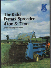 Kidd Fymax 4 and 7 ton Manure Spreader Brochure Leaflet