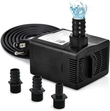 Goplus 240GPH Submersible Water Pump (900L/H, 22W), Ultra Quiet Small, Black 