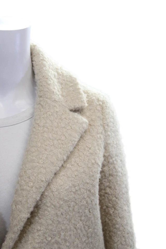 Abrigo River Island Mujer Beige Cuello Manga Larga Poliéster Talla 6 Foto 2 de 4