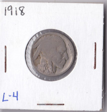 1918 Buffalo Nickel Acid Dated L4